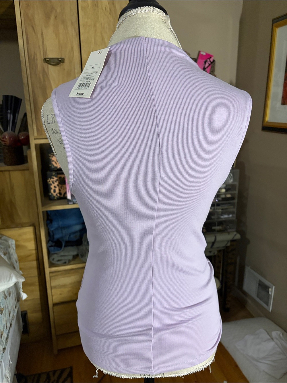A New Day Sleeveless Ribbed Tank Top - Lavender - Small NWT - Picture 3 of 6